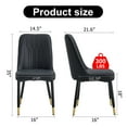 thumbnail image 4 of Dining Chairs Black dining chairs and living room chairs. PU material and metal legs, suitable for kitchen, living room, and dining room,2 piece set (black+PU)C-007,Wooden Dining Chairs, 4 of 21