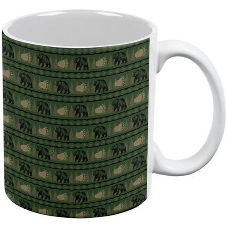 

Grizzly Bear Pattern Green All Over Coffee Mug