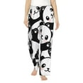 thumbnail image 1 of Balery Seamless Pattern Cute Panda Pantalones de pijama para mujer, pijamas ultraligeros, pantalones de estar por casa-Large, 1 of 6