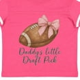 thumbnail image 4 of Inktastic Daddy's Little Draft Pick Football Pink Bow Boys or Girls Toddler T-Shirt, 4 of 5