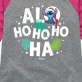thumbnail image 3 of Lilo & Stitch - Alo Ho Ho Ho Ha - Girls Shirt Tail Raglan, 3 of 5