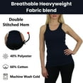 thumbnail image 4 of Women's Regular Fit Cotton Blend Ribbed Tank Tops - Soft Breathable, Gym & Lounge Wear (M-2XL), 4 of 5