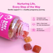 Baby Blues Prenatal Vitamins for Women, Prenatal Gummies with DHA and Folic Acid for Pregnancy, 60 Count
