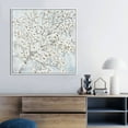 thumbnail image 3 of Hand Painted Acrylic Wall Art White Flower Tree on a 39 x 39 Square Canvas with a White Wooden Frame, 3 of 3