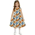 thumbnail image 7 of Spazoro Little & Big Girls A-Line Dress, Floral Print Sleeveless 2025 New Style Crew Neck Summer Dresses for Child Girls Multicolor Size 11 T, 7 of 7