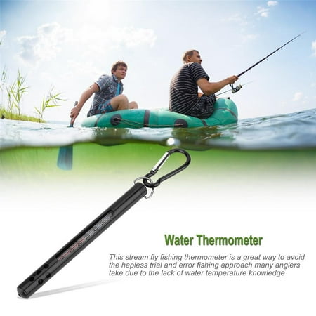 Water Thermometer,Ymiko Outdoor Metal Fly Fishing Water Stream Thermometer Fishing