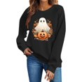 thumbnail image 6 of Trikvn Women's Vintage Fall Sweatshirts Halloween Ghost Pumpkin Print Pullover Tops Long Sleeve Crewneck Casual Activewear Loose Fit Holiday Graphic Shirts, 6 of 6