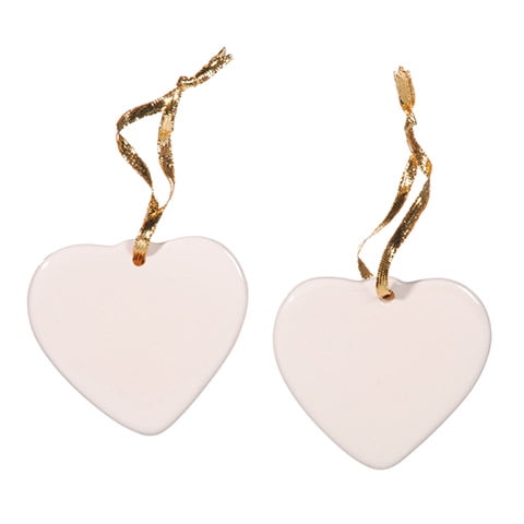 Porcelain Ornament - Heart - 3-1/2 inches