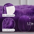 thumbnail image 5 of YJ.GWL Soft Fluffy Rugs Faux Sheepskin Area Rug for Living Room Bedroom Plush Carpet Nursery Floor Mat Home Decor,2'x4',Purple, 5 of 6