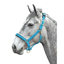 Shires Topaz Leather Breakaway Nylon Halter Blue Small Pony