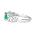 thumbnail image 4 of 10k White Gold Marquise Emerald filigree Ring, 4 of 6