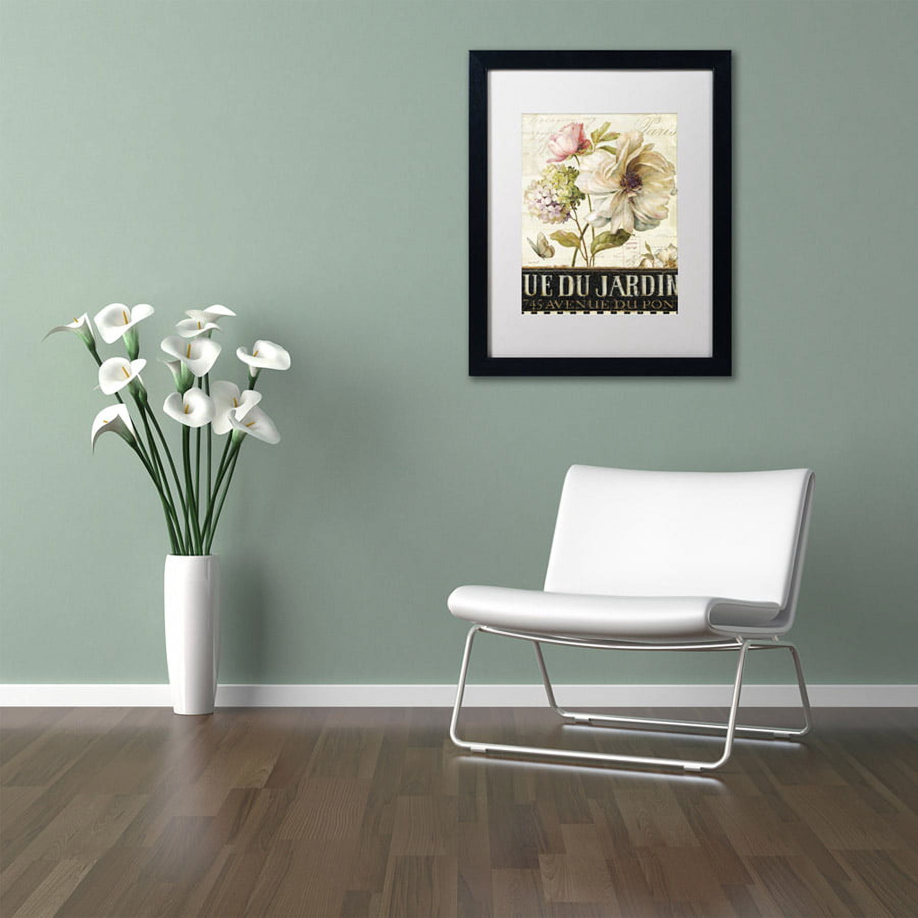 Trademark Fine Art "Marche de Fleurs II" Canvas Art by Lisa Audit, White Matte, Black Frame