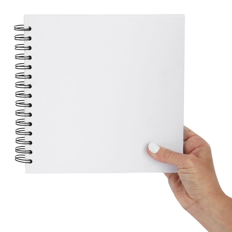 Hardcover Blank DIY Scrapbook Photo Album Wedding Guestbook, 40 Sheets, 8 Inches, White