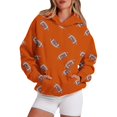 thumbnail image 4 of KALE Hoodies for Women Womens Football Sweatshirt Graphic Sweatshirts Fans Pullover Shirt With Pockets Y2K Tops Orange, 4 of 7