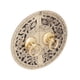 thumbnail image 5 of Perilla de puerta, manija de puerta redonda con patrón de flores de latón de 11 cm, manija de armario, diseño de clase mundial, 5 of 9