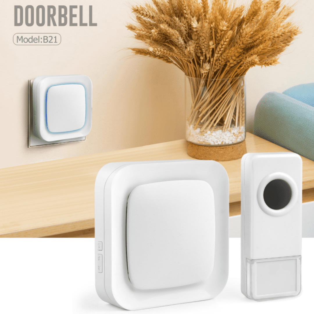 Bitiwend Wireless Doorbell, Door Chime for Home with 1 Push Button Transmitter & 1 Receiver