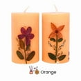 thumbnail image 5 of Sustainable Soy Wax Pillar Candle with Essential Oils & Dried Flowers - Orange Scent, 5 of 5