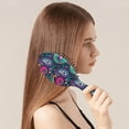 thumbnail image 3 of Colorful Vibrant Hair Brush - Round Bristle Brush for Wet & Dry Hair - Ideal for Medium to Long Hair, 3 of 5