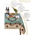 thumbnail image 2 of Texas Star Country Table Cloth, Western Old Wooden Board Vintage Waterproof Tablecloth for Rectangle Tables, Reusable Washable Fabric Table Cover for Restaurant Kitchen Dining Tables 60"x120", 2 of 6