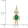 thumbnail image 2 of 14k Yellow Gold May Boy Birthstone Necklace Pendant Charm Kid, 2 of 6