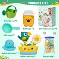thumbnail image 7 of Mold Free Toddler Bath Toys Set, No Hole Sealed Floating Animals, Suction Bird Water Toy, Rotating Water Cups, Safe Easy Clean Bathtub Play Toys for Kids, 7 of 7