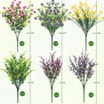 thumbnail image 3 of UV Resistant Artificial Spring Flowers Fake Greenery Faux Silk Wildflowers for Home Planter Porch Garden Outdoor Decor 24 Bundles, 3 of 5