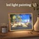 thumbnail image 2 of Ins Light Deco Led pintura USB foto de madera nórdica atenuación luminosa pared obra de arte lámpara de mesa regalo sombra interior luz solar ventana, 2 of 4