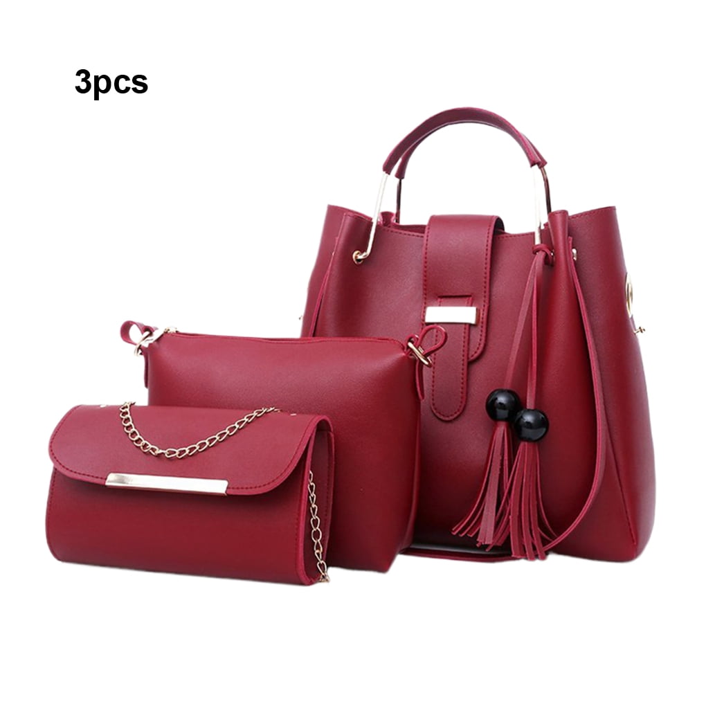 Guardoinrt 3pcs Luxurious Tote Bag For Ladies Elegant And Timeless Unique Eye catching Chic Bags For Women red Walmart