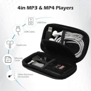 MP3 MP4 Player Case for 4 inch MP3 Music Player, Compatible with , innioasis, MYMAHDI, TIMMKOO, Luoran and Other MP3 Players Under 4 inch Black Black Black Black