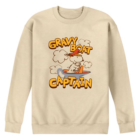 Peanuts - Gravy Boat Captain Graphic Fleece Sweatshirt