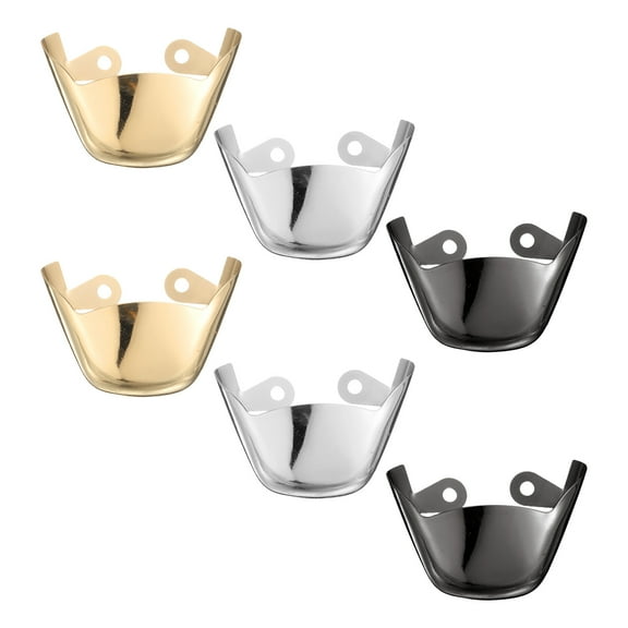 Uxcell 3Pairs Metal Shoes Pointed Protector Solid Toe Tip Cap Cover Elegant Replacement for Women High Heel Boot Repair Decoration Protection