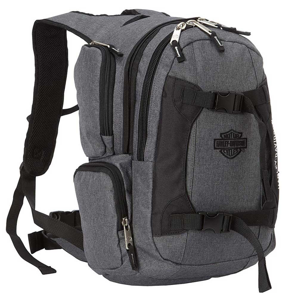HarleyDavidson Bar & Shield Equipt MultiFunctional Backpack, Gray