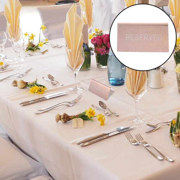 Moluckfu Señal De Metal Rosa Dorado Ideal Para Bodas Y Restaurantes Con Claro