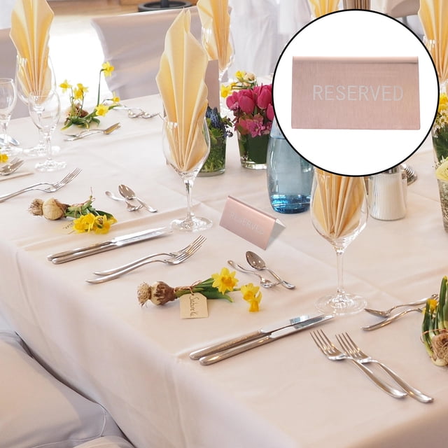 Moluckfu Señal De Metal Rosa Dorado Ideal Para Bodas Y Restaurantes Con Claro