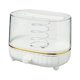 thumbnail image 1 of Dispensador de servilletas con tapa para caja de pañuelos de escritorio, transparente, decoración de mesa, uso versátil Blanco, 1 of 7