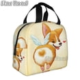 thumbnail image 1 of Kawaii cartoon Corgi Dog Lunch Bag Tote Bag Insulated Organizer Lunch Holder Bag for Work Workout Outdoors Picnic Beach Travel, 1 of 4