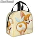 thumbnail image 3 of Kawaii cartoon Corgi Dog Lunch Bag Tote Bag Insulated Organizer Lunch Holder Bag for Work Workout Outdoors Picnic Beach Travel, 3 of 5