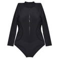 thumbnail image 3 of Gibobby Trajes de Natación para Mujer Traje de baño de una sola pieza a la moda para mujer, Bikini Sexy, traje de baño de manga larga con cremallera(Negro,G), 3 of 5