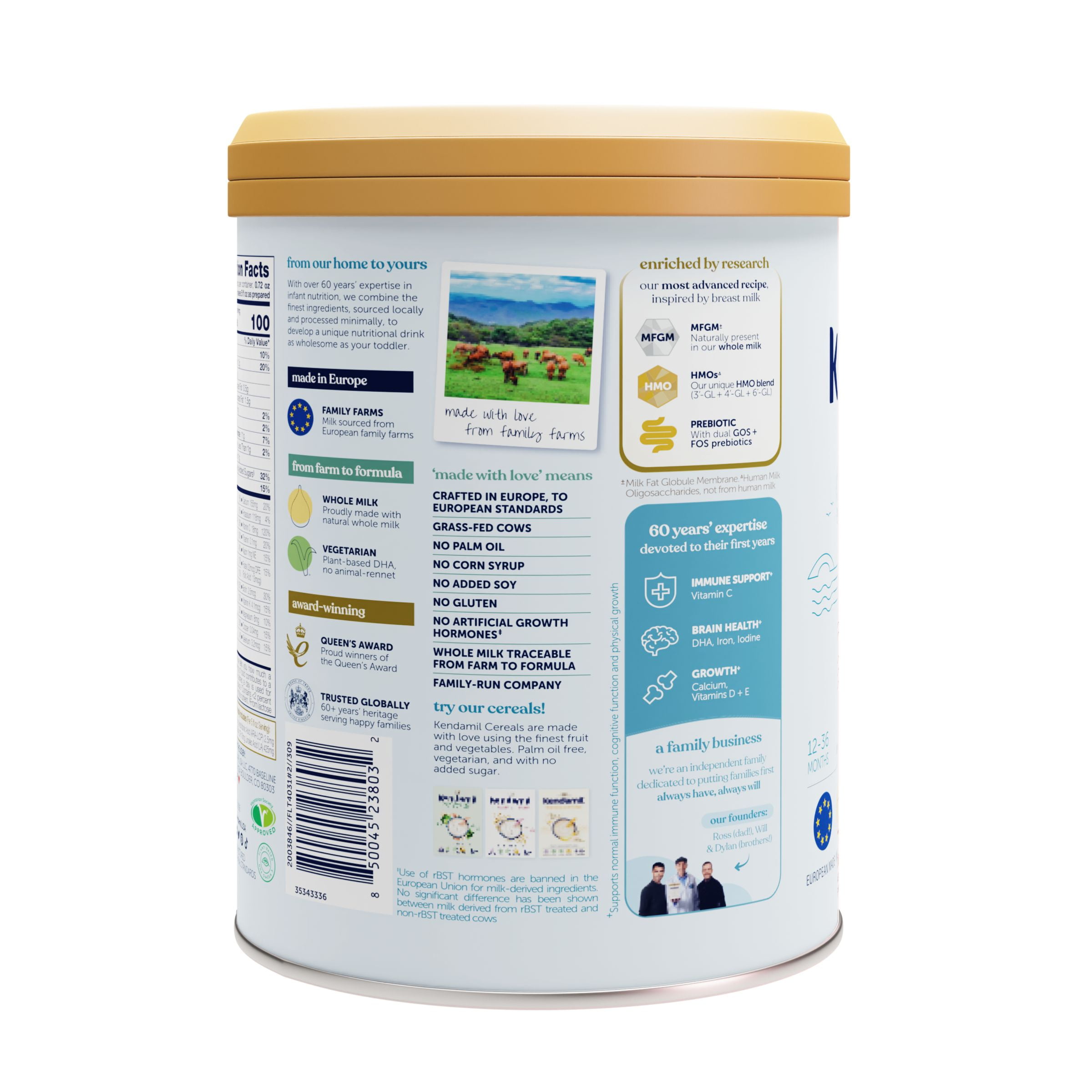 Kendamil Classic Toddler Formula Powder, European, Whole Milk, with HMOs, Prebiotics, No Palm Oil or Soy, with DHA, 28.2oz - Walmart.com Kendamil Classic Toddler Formula Powder, European, Whole Milk, with HMOs, Prebiotics, No Palm Oil or Soy, with DHA, 28.2oz - Walmart.com