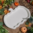 thumbnail image 3 of SOFE Framhouse White Wood Pumpkin Serving Tray, Cute Ottoman Coffee Table Tray, Decorative Candy Dish for Halloween Thanksgiving, Fall Serving Platters Farmhouse Trays for Christmas Party Wedding, 3 of 6