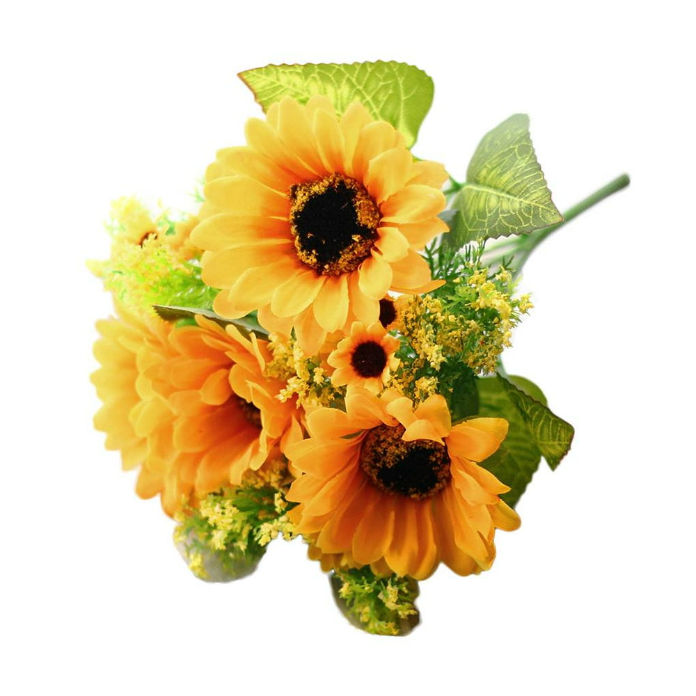 Artificial Sunflowers Silk Flowers Bouquet Wedding Bridal Bouquet Party