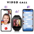 thumbnail image 6 of TOPCHANCES 4G Kids Smart Watch for Boys Girls, 1.4" Touch Screen Smartwatch with GPS Tracker, IP67 Waterproof Smart Phone Watch, Black, 6 of 10
