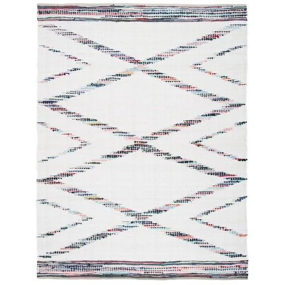 SAFAVIEH Montauk Raymond Southwestern Area Rug, Ivory/Blue, 8' x 10'