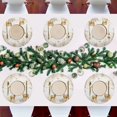 thumbnail image 7 of Ryvnso Christmas Deers Golden Round Plate Mats Dining Table Placemat Set of 4 for Holiday Decoration, 7 of 7