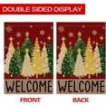 thumbnail image 3 of Merry Christmas House Flag, Christmas Trees Flag 28x40 Double Sided Red Outdoor Decorations, Winter Trees Holiday Decor Welcome Burlap House Flag Rustic Outdoor Farmhouse Xmas for Porch, 3 of 6
