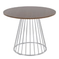 thumbnail image 4 of LumiSource Silver Metal, Walnut Wood Canary Cosmo Dining Table, 4 of 5