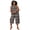 Black Ikat, variant on Women's Plus Size Annabelle Sleeveless Jumpsuit
