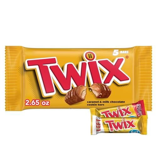 Twix Caramel Fun Size Chocolate Cookie Candy Bar 3.28-Ounce 6-Count Pack - Pack of 2
