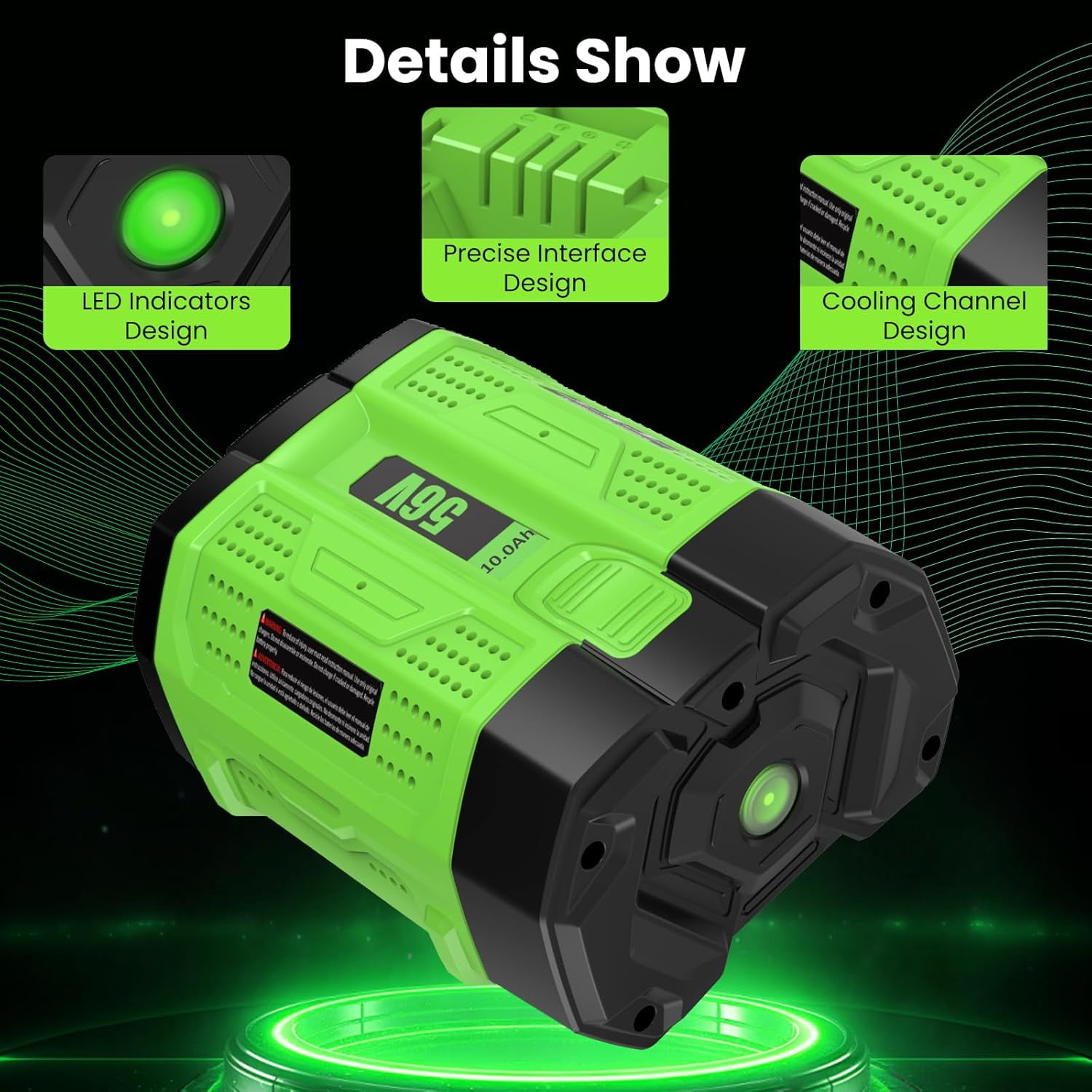 10.0Ah BA2800 Replacement for EGO Battery Compatible with EGO 56V BA2800T BA4200T BA5600T BA4200 BA1400 BA2800