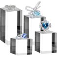 thumbnail image 1 of Ngdiluxury 4Pcs Acrylic Blocks for Display,Square Clear Polished Acrylic Block Risers Display Stands Transparent Solid Acrylic Cube Photo Props Pedestal Stand for Jewelry Perfume Figure Collectibles, 1 of 7